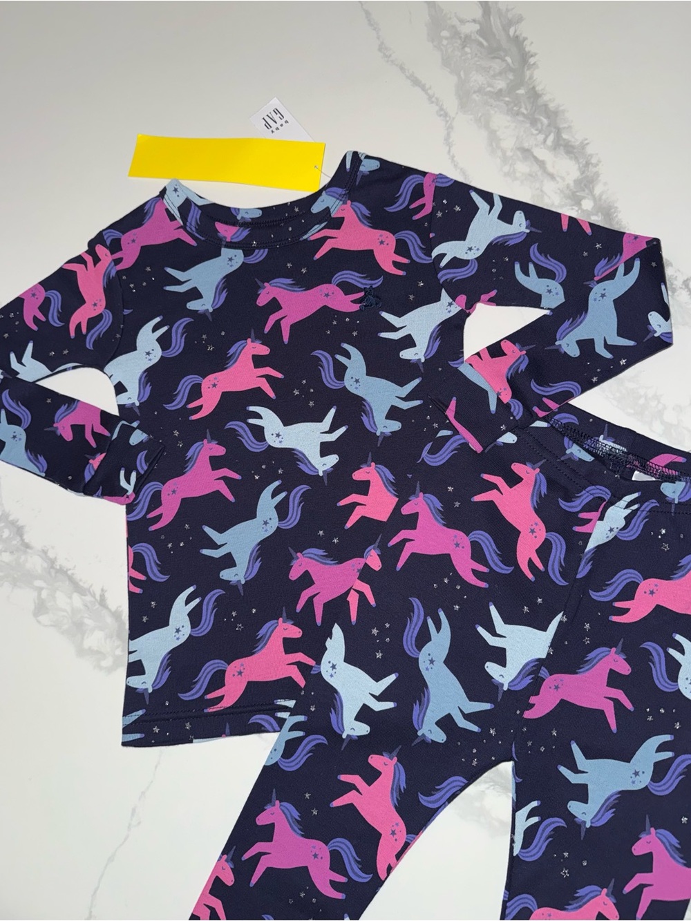 GAP Kids Sparkle Unicorn & Stars Pajamas Size 5